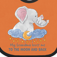 thumbnail image 4 of Inktastic My Grandma Loves Me to the Moon and Back Elephant Family Boys or Girls Baby Bib, 4 of 4