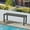 Grey, variant on Outdoor Metal Backless Bench, 46" Patio Garden Bench for Outdoor, All Wheather Outdoor Bench for Garden, Backyard, Porch, Grey