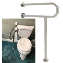 HECASA 24" Grab Bars Toilet Bathtub Handrail 304 Handicap Rails Bathroom Safety Wall Mount Floor Support Assist Bar on Slip Hand Grips for Disabled Elderly Handicapped Pregnant Woman