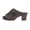 Brown, variant on Peep Toe Heeled Mules for Women Lightweight Block Heel Clogs Slip On Butterfly Buckle Slide Platform Sandals Brown Size 9