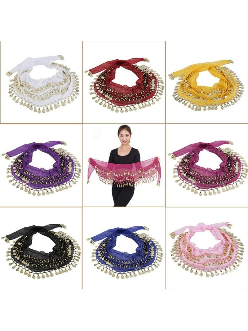 Plus Size XL Chiffon Belly Dance Hip Scarf Wrap Belt Tribal  display picture 1