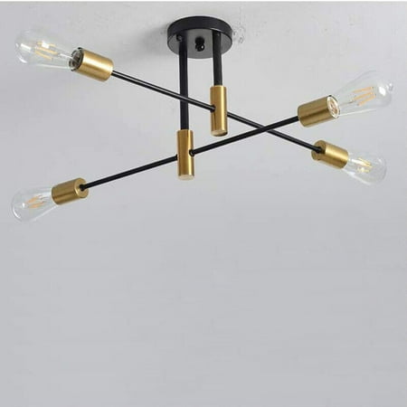 

110-120V Kitchen Bar Ceiling Light Fixture Sputnik Chandelier Lighting Flush Mount Metal Ceiling Lamp