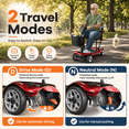thumbnail image 4 of SACVON Lightweight Mobility Scooter, 43 lb Foldable Aluminum Frame, 12-Mile Range, 265 lb Capacity, 270W Motor, Travel Scooter with Basket, Red, 4 of 11