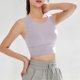 thumbnail image 3 of Mujeres de Color Sólido Cuatro Filas Ajustable Inalámbrico Sujetador Doble Hombro Estilo a Prueba de Choques Yoga Deportes Sujetadores para Mujeres, 3 of 6