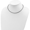 thumbnail image 3 of Sterling Silver 16Inch 1.5mm Black Leather Cord Necklace (16 X 1.5) Made In United States qg1297-16, 3 of 5
