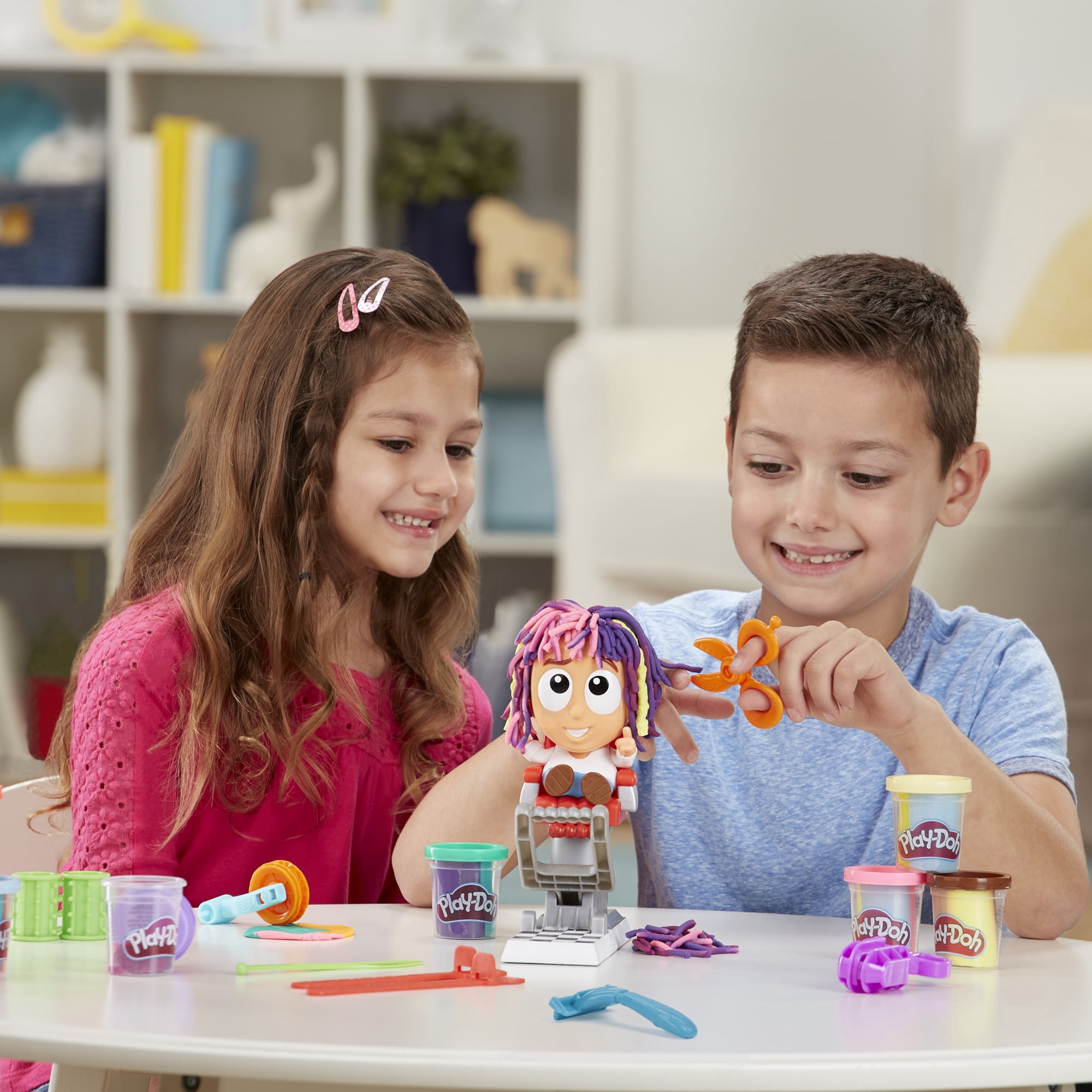 Play-Doh Barbershop Styling Haircut Pretend Playset, Crazy Cuts