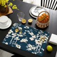 thumbnail image 4 of Pioneer Flower Floral Print Pattern Summer Placemats Table Placemats Set Of 4-Linen Kitchen Washable Placemats Table Mats 12x18 Inch Non-Slip Heat Resistant, 4 of 6