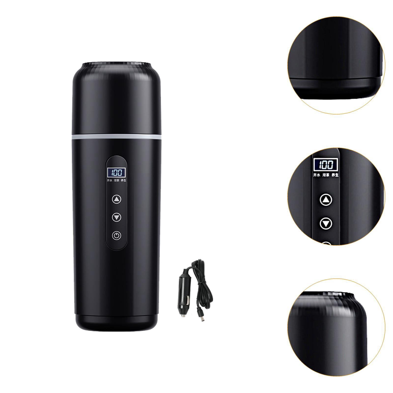 Fiocias Car Heating Travel Cup Car Electric Kettle Car Cup Warmer 12V/24V Car Heated Mug Style A