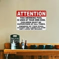 thumbnail image 5 of Attention This Swimming Pool Is Used At Your Own Risk Sign 8"x12" - Aluminum Tin Warning for Home Outdoor Garden, Durable Liability Decor for Pool, 5 of 8