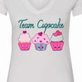 thumbnail image 4 of Inktastic Team Cupcake Happy Cupcakes Women's V-Neck T-Shirt, 4 of 5