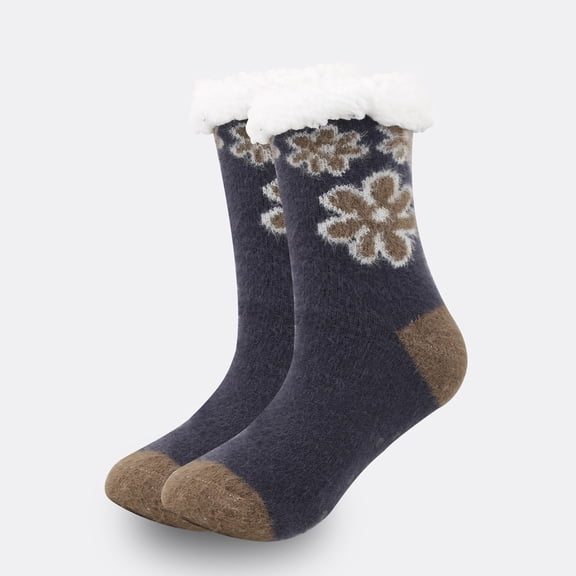 Wancir Slipper Socks for Women with Gripper - Winter Non Slip Thick Fuzzy Socks - Warm Cozy Christmas Gift
