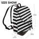 thumbnail image 2 of Disketp Black And White Stripes Mochila de Cuero para Mujer, Bolso de Espalda Antirrobo con Estilo para Viaje, Trabajo y Uso Diario, 2 of 4