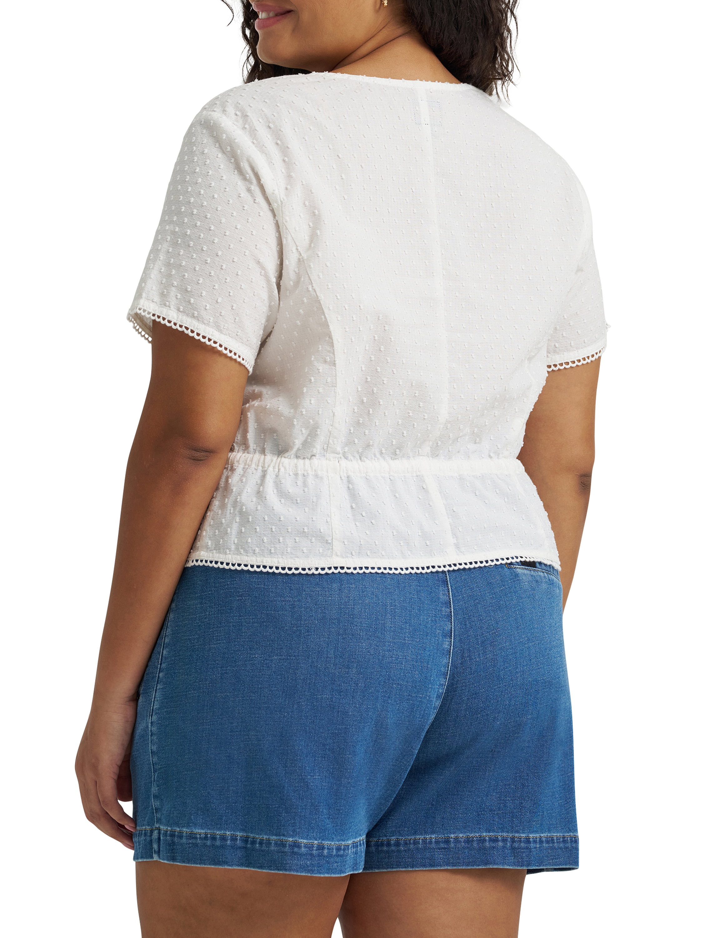 Lee® Women's and Plus Button Front Tie Top, Sizes S-4XL