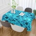 thumbnail image 4 of Coolnut Glowing Beautiful Blue Turtle Rectangle Tablecloth,Dinner Table Cover for Outdoor & Indoor Patio, Picnic, BBQ, Holiday Party 54x72In, 4 of 7