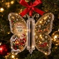 thumbnail image 5 of Butterfly Christmas Money Gift Ornament Butterfly Xmas Cash Decor, Acrylic Cash Holder with Built‑in Clear Compartment Holiday Wallets for Tree Window Car Gift for Family Friends, 5 of 7