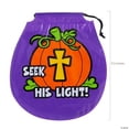 thumbnail image 3 of Fun Express Christian Pumpkin Drawstring Goody Multi-color Halloween Party Bags, 72 Count, 3 of 4