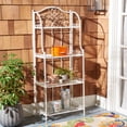thumbnail image 2 of Safavieh Outdoor Collection Garage 4-Tiers Metal Dimensions: 14.5 in W x 13.4 in D x 63 in Storage Shelves, Total Capacity 50 lb, Shelf Capacity 12 lb, Antique White, 1 Pack, 2 of 11