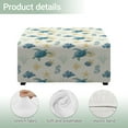 thumbnail image 4 of Xoenoiee Turtle Seahorse Starfish Coral Print Ottoman Covers Square, Stretch Ottoman Slipcover Washable Footstool Slipcover Pouffe Cover, Furniture Protector for Sofa Storage, S, 4 of 7