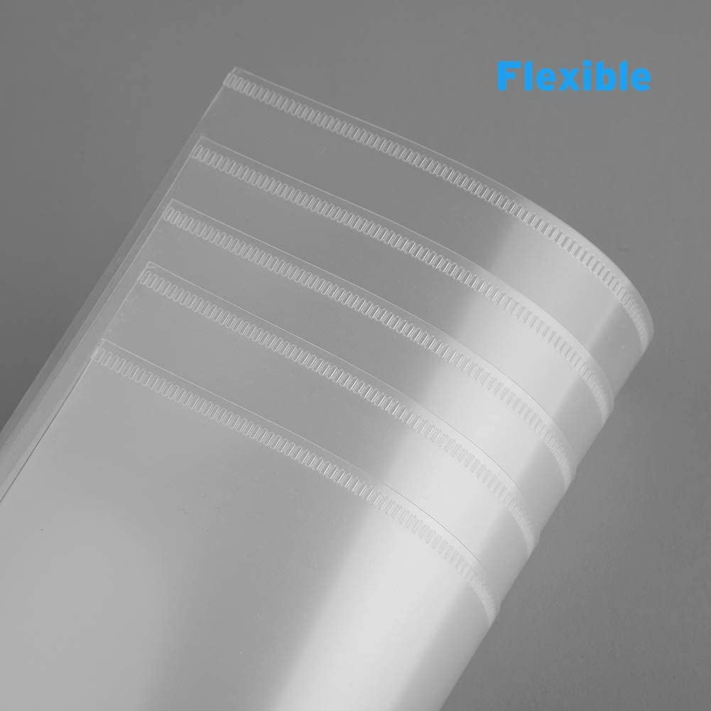 25 Pack Clear Document Folder Project Pockets, Plastic File Folders Letter Size, Clear Sleeves for Paper Protector 8.5 x 11, Presentation Folders Report Covers, Clear