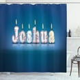 thumbnail image 1 of Ambesonne Joshua Shower Curtain, Candles Font Birthday, 69"Wx70"L, Blue and Multicolor, 1 of 3