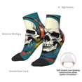 thumbnail image 4 of Goofa Modern Hip-Hop Skull Pattern Non Slip Socks with Grips for Elderly, Crew Socks Yoga Hospital Socks Cushioned Sole Gripper Socks for Men Women, 4 of 5