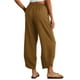 thumbnail image 5 of Pantalones holgados Feiersi Palazzo Harem con cintura elástica y cintura ancha, 5 of 5