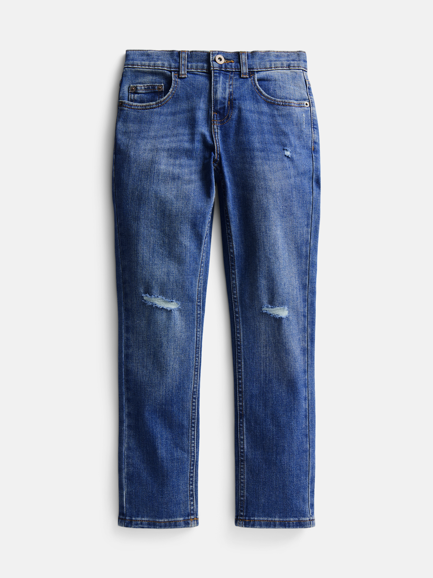 Wonder Nation Boys Slim Denim Jeans with Ripped Details photo 6