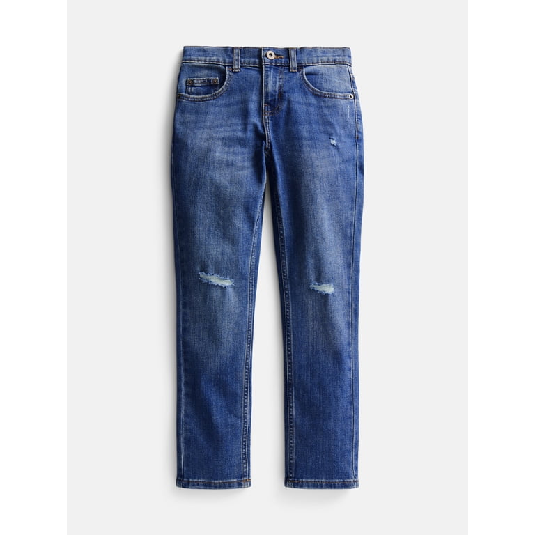 Wonder Nation Boys Slim Fit Ripped Jeans photo 6