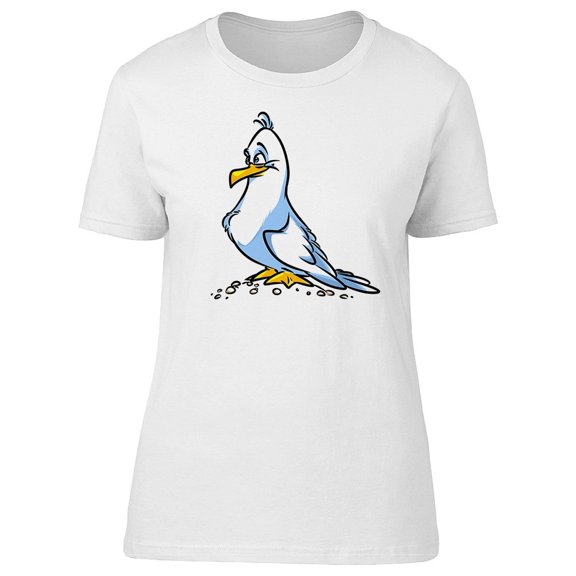 Funny Cartoon Seagull Tee Women's -Image by Shutterstock