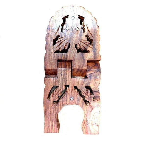 RATAN ENTERPRISES Wooden Rahel Round Stand and Holy Book Stand for Pooja Reading Geeta Bible Quran Books