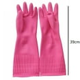 thumbnail image 4 of Gloves, Fenull Pink Dishwashing Gloves, Rubber Cleaning Gloves Kitchen Dishwashing Glove 3 Pairs Reuseable, 4 of 4