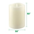 thumbnail image 3 of Stonebriar Flameless LED 3"x 4" off-White Real Wax Pillar Candle with Timer and Remote, 6 Pack, 3 of 6