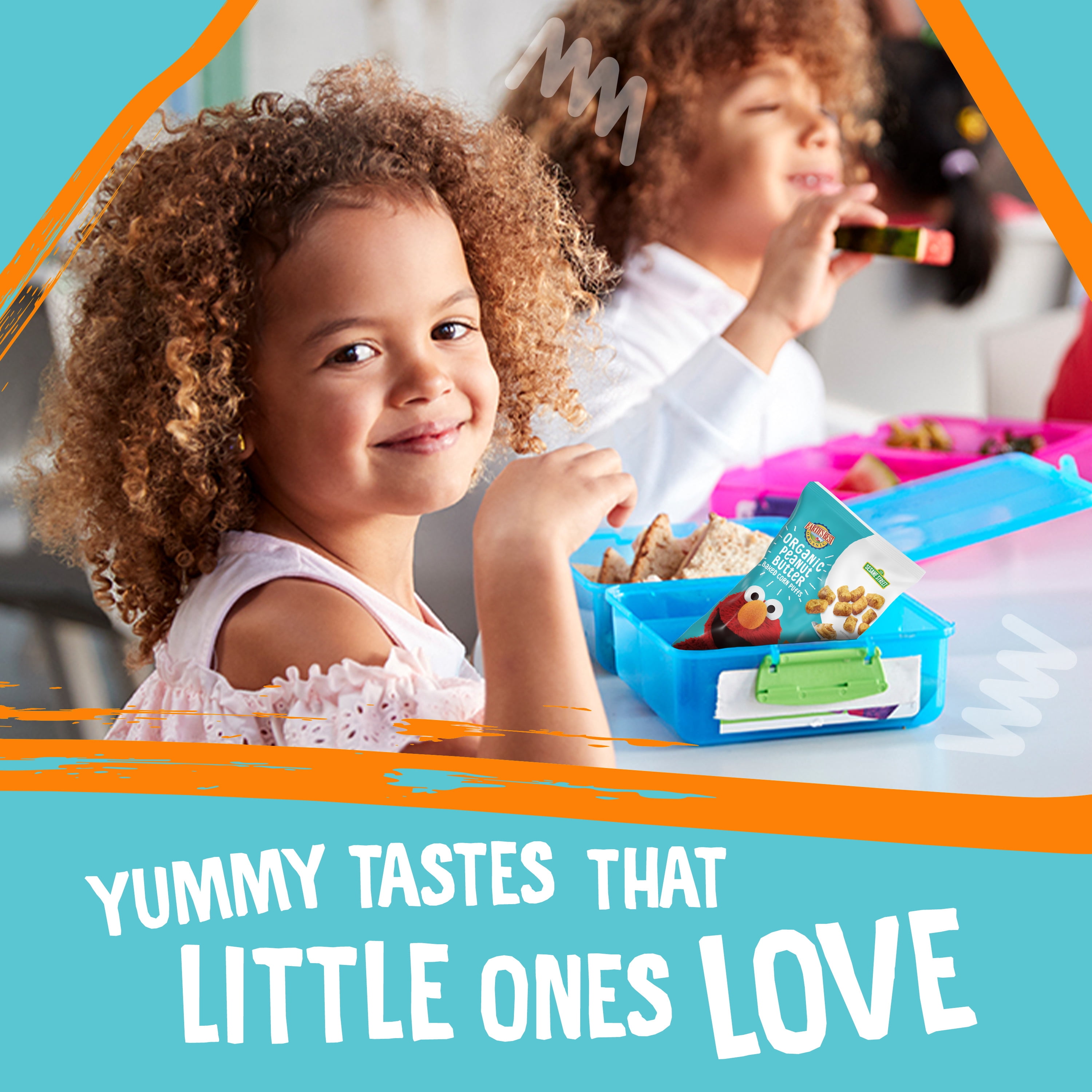Earth's Best Organic Toddler Snacks, Peanut Butter Baked Corn Puffs, 2.5 oz Bag
