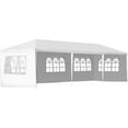 thumbnail image 1 of FDW Tente de Fête Extérieure Robuste 10x30 Pieds, 5 Panneaux Latéraux – Auvent Imperméable pour Mariage, Camping, BBQ, Événements, Plage, Blanc, 1 of 7