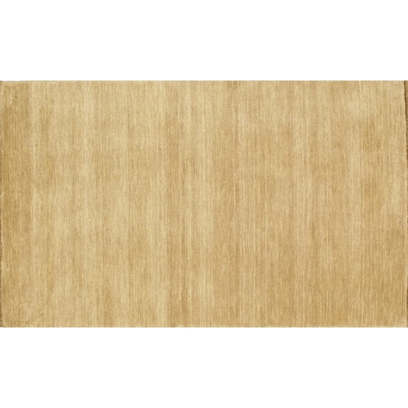 Ahgly Company Machine Washable Indoor Rectangle Contemporary Yellow Area Rugs, 7' x 9'