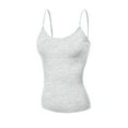 thumbnail image 3 of Basic Women Short Cami Built-In Shelf Bra - 3 Pk - Black, Navy, H Gray, Medium, 3 of 5