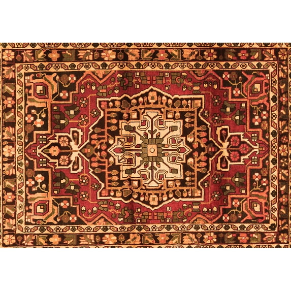 Ahgly Company Indoor Rectangle Persian Orange Traditional Area Rugs, 4' x 6'