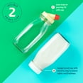 thumbnail image 2 of Kitchentoolz 12 oz Square Glass Milk Bottle with Lids and Pour Spout - US Made  -Pack of 2, 2 of 5