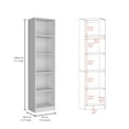 thumbnail image 4 of 3 Piece Bookshelves and Bookcases Set, 67" Wide Storage Organizer Shelf with 13 Shelves and Two-Door Cabinet, Tall Bookcase Home Decor Furniture for Home Office, Living Room, White, 4 of 7