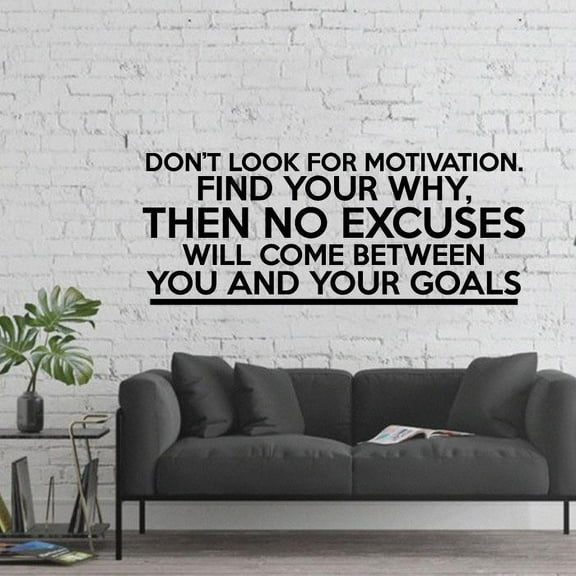 Find Your Why Quote Fitness Workout Work Out Success Motivation Quotes Wall Decals Healthy Lifestyle for Girls Boys Gym Home Sports Room Decor Vinyl Wall Art Stickers Decoration Size (6x10 inch)