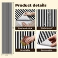 thumbnail image 5 of Peel and Stick Wallpaper 23.6in x 9.8ft Black White Striped Vertical Design Contact Paper Vinyl Waterproof Self Adhesive Wall Paper for Bedroom Shelf Cabinet Renter Friendly, 5 of 8