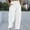 A White, variant on HAPIMO Women's High Waist Cargo Pants Drawstring Straight Leg Pants Loose Fit Solid Joggers Pants Fall Winter Casual Sweatpants with Pockets White XL