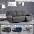 thumbnail image 2 of Funda de sofá ULTICOR Jacquard de 8 piezas para sillón reclinable de 3 plazas, 2 of 6