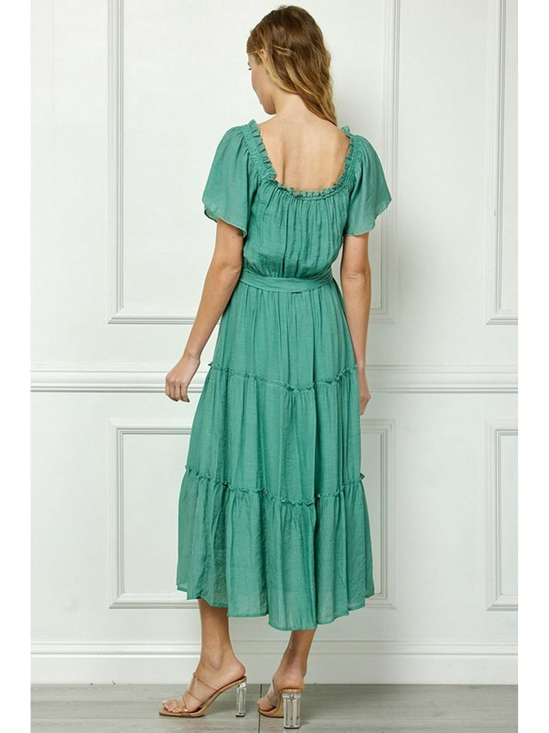 pastel flowy dress long Pastel Long A-Line Prom Dress with Lace-Up Corset Pink / 10 Dresses Length Massimo Dutti Draped Flowing MIDI