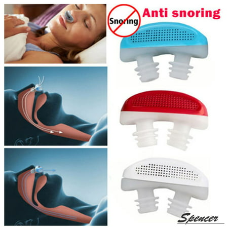 Spencer 2Pack Silicone Anti Snore Devices Nasal Dilators Apnea Aid Stop Snoring Apparatus Nose Clip Clean Air Purifier (Best Sleep Apnea Device)