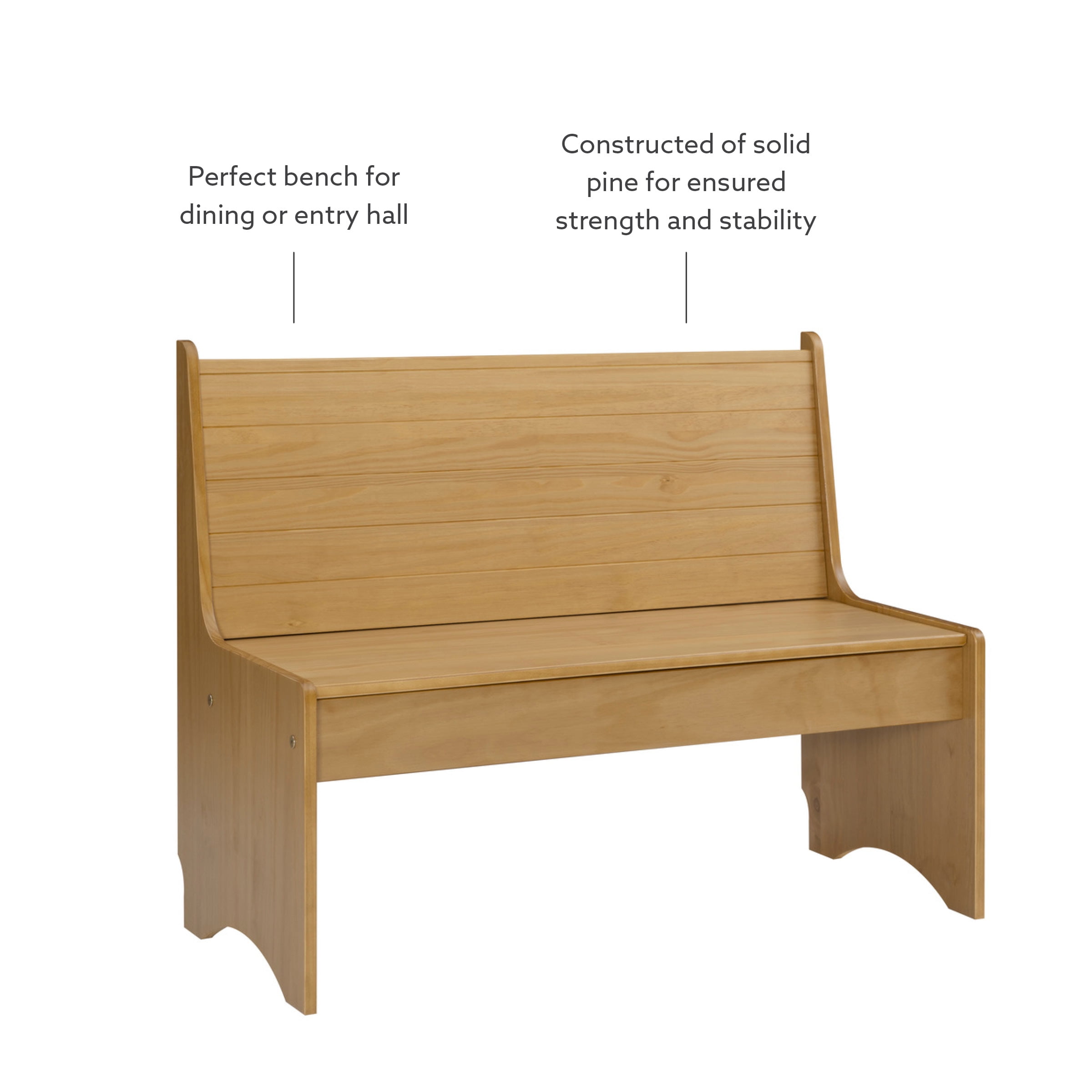 Extra long dining bench with back sale