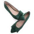 thumbnail image 1 of Zapatos planos SAILING LU para mujer, de gamuza sintética, color verde, talla 9.5, 1 of 6