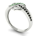 thumbnail image 2 of Solitaire with Accents Engagement Ring for Women - 0.22ct Simulated Green Diamond in 14K White Gold Promise Ring, 2 of 6