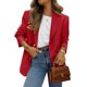 thumbnail image 1 of Blazer PRETTYGARDEN 2025 para mujer, casual, de negocios, color rojo, 1 of 6