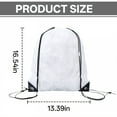 thumbnail image 2 of TELOLY 2Pcs Drawstring Backpack Minimal Weight Drawstring Bags Maximum Storage Elastic Adjustable Straps Draw String Back Bag Style10 White, 2 of 5